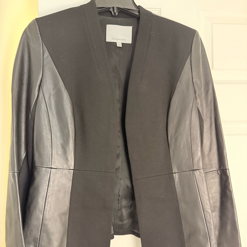 Classiques Entier Leather/Knit Jacket